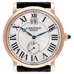 Cartier Montre Rotonde en or rose 18 carats avec cadran en argent pour hommes W1550251