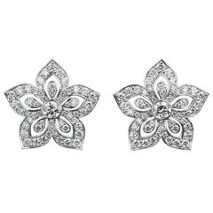 Lucie Campbell Diamond Gold Flower Earrings