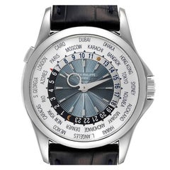 Patek Philippe World Time Complications Platinum Mens Watch 5130 Box Papers