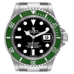 Rolex Submariner Kermit Green 50th Anniversary Mens Watch 16610LV Box Papers