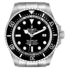 Rolex Seadweller Deepsea 44 Black Dial Steel Mens Watch 126660 Box Card