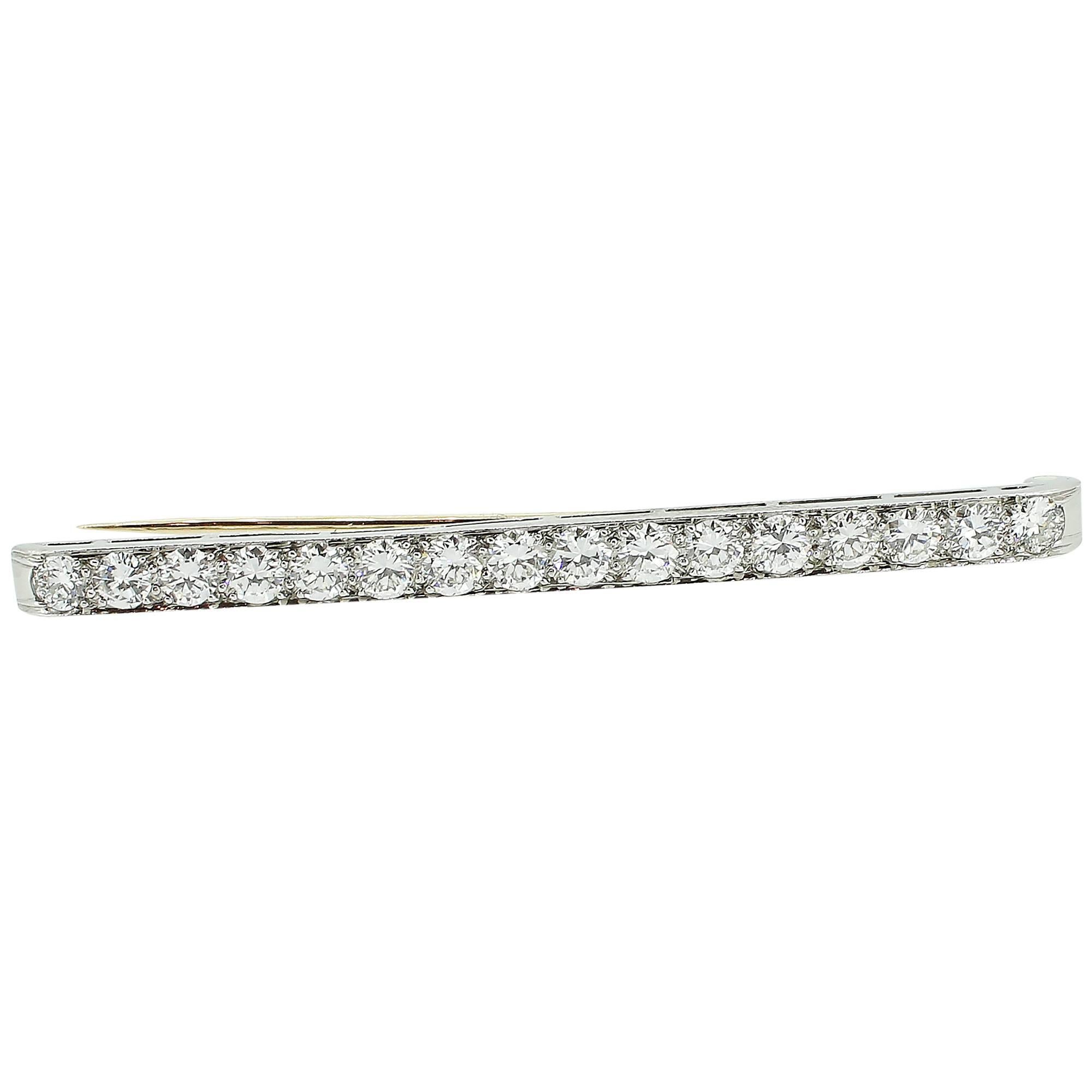 Tiffany & Co. Platinum Diamond Bar Pin