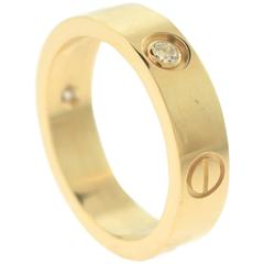 Cartier LOVE Ring, 3 Diamonds, Yellow Gold, Size 9