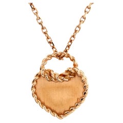 Cartier Twist Heart Pendant Necklace 18k Rose Gold