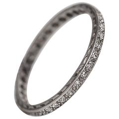 1920s Platinum Art Deco Diamond Eternity Band 10