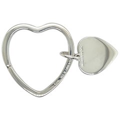 Tiffany & Co Estate Heart Keychain Silver 