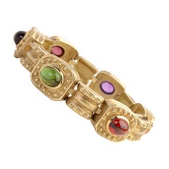 SeidenGang Multistone Link Gold Bracelet