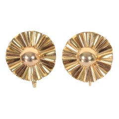 Trabert and Hoeffer Mauboussin Retro Gold Earrings