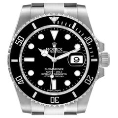 Rolex Submariner Black Dial Ceramic Bezel Steel Mens Watch 116610 Box Card