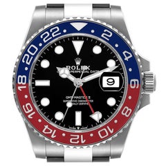 Rolex GMT Master II Pepsi Bezel Oyster Steel Mens Watch 126710 Unworn