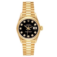 Rolex President Datejust Yellow Gold Diamond Ladies Watch 79178
