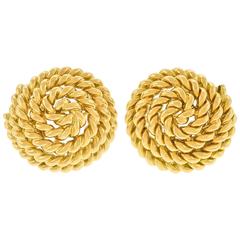 Tiffany & Co. Gold Rope Motif Earrings