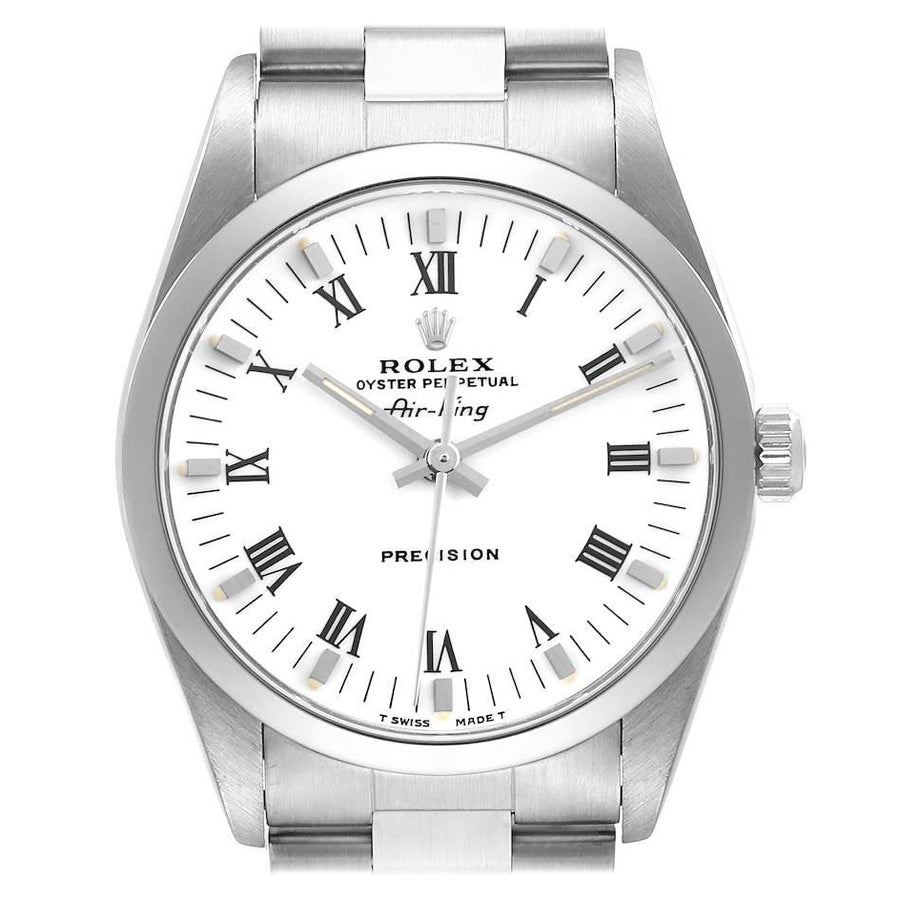 Rolex Air King White Dial Domed Bezel Steel Men's Watch 114200 For Sale ...