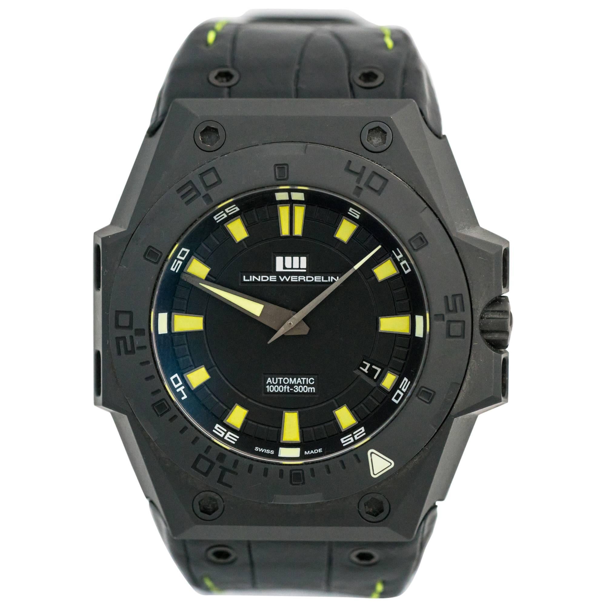 Linde Werdelin Hard Black II DLC Diver Swiss Limited Edition Wristwatch