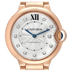 Cartier Montre Ballon Bleu 36 en or rose et diamants pour femmes WE902026