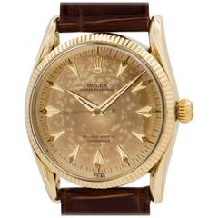 Rolex Yellow Gold Oyster Bombe Wristwatch Ref 6593 1956