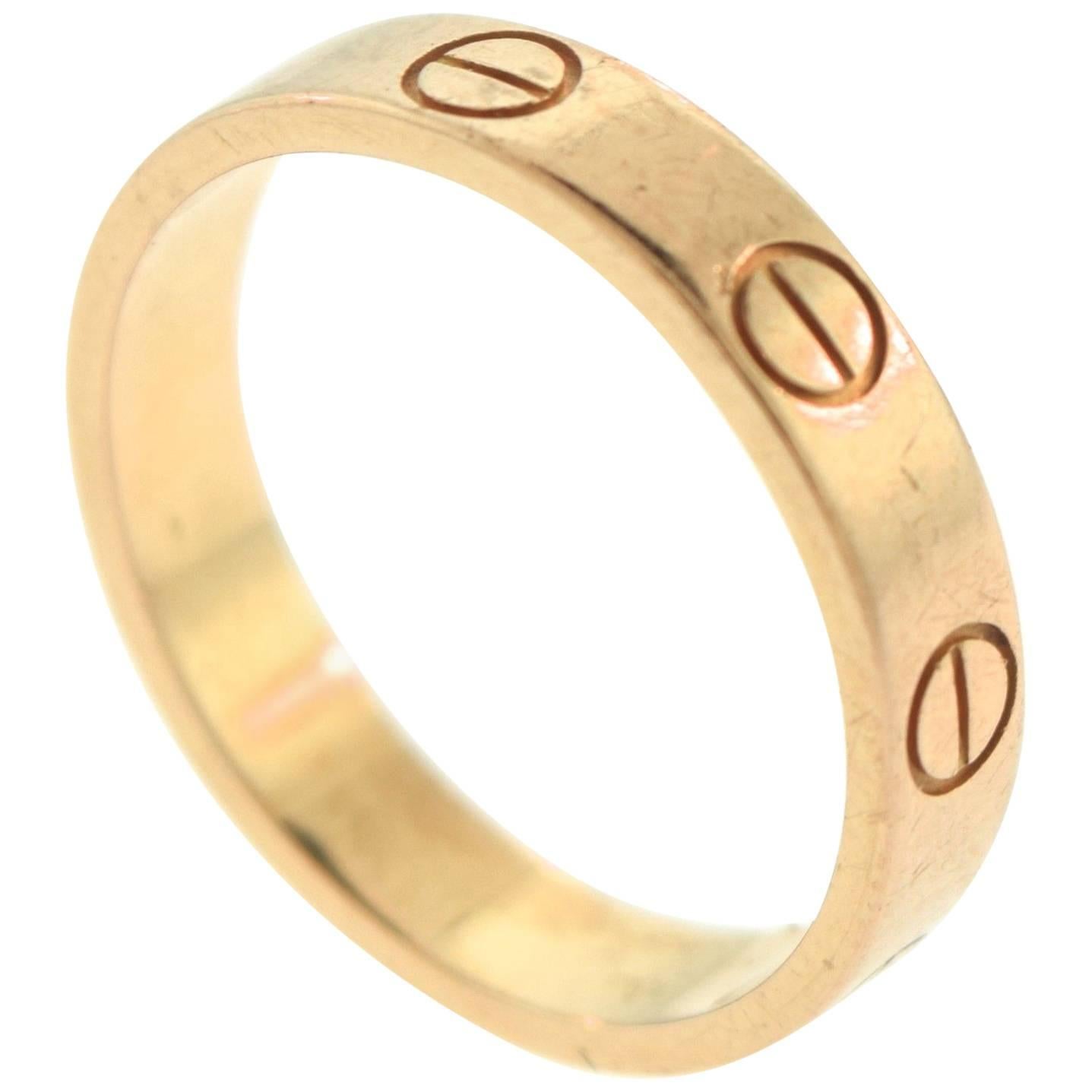 Cartier LOVE Yellow Gold Ring For Sale