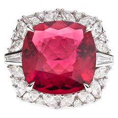 9.38 Carat Rubellite Tourmaline Gold Ring