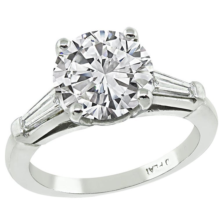 GIA Certified 1.94ct Diamond Engagement Ring For Sale