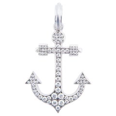 Sylva & Cie Diamond Anchor Pendant