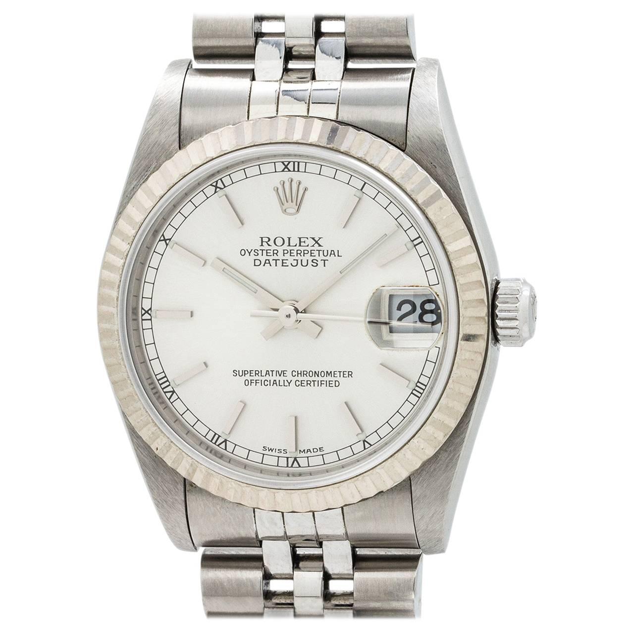 Rolex Yellow Gold Stainless Steel Datejust Automatic Wristwatch Ref 78274 1998