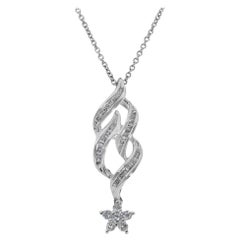 Dazzling 18K White Gold Necklace w/ 0.5ct Natural Diamonds AIG Certificate