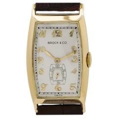 Brock & Co. Movado Yellow Gold Manual Wind Wristwatch 