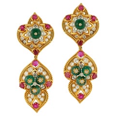 Orecchini giorno e notte di ispirazione indiana Van Cleef & Arpels