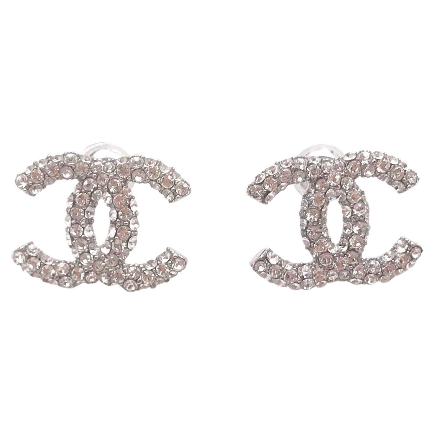 chanel studs silver