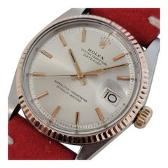 Mens Rolex Oyster Datejust 1601 18k SS Automatic 1960s Swiss Vintage RJC159