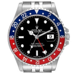 Rolex GMT Master II Blue Red Pepsi Error Dial Mens Watch 16710 Box Papers