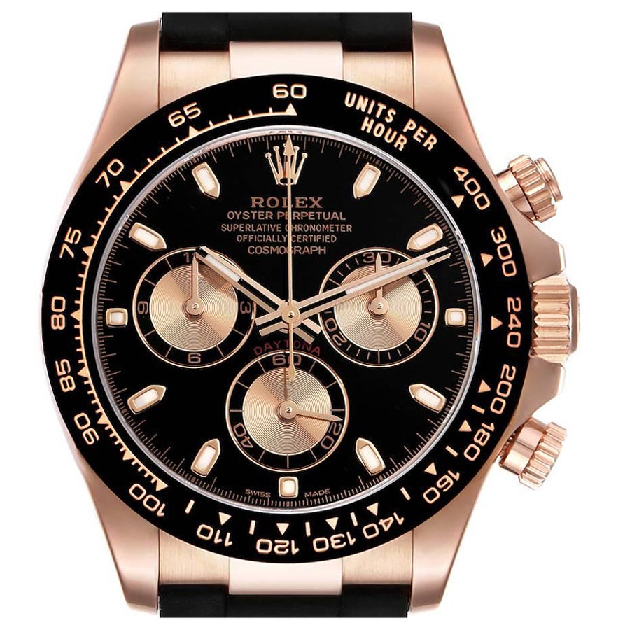Rolex Cosmograph Daytona Rose Gold Everose Mens Watch 116515 Box Card For  Sale at 1stDibs
