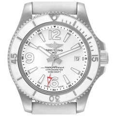 Breitling Superocean 42 White Dial Steel Mens Watch A17366 Box Card