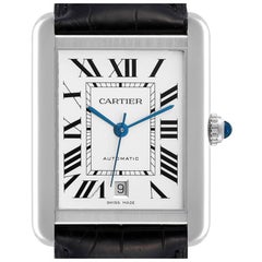 Cartier Tank Solo XL Automatic Stainless Steel Mens Watch WSTA0029 Card