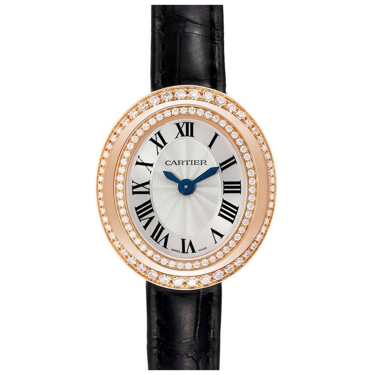 Cartier Montre hypnose en or rose avec lunette et diamants, pour femmes,  WJHY0006 En vente sur 1stDibs