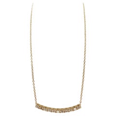 1.50 Carat Diamond Mini Illusion Necklace 14 Karat Yellow Gold 18''