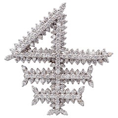 Tiffany & Co. Diamond Platinum Columbia Business School Logo Brooch