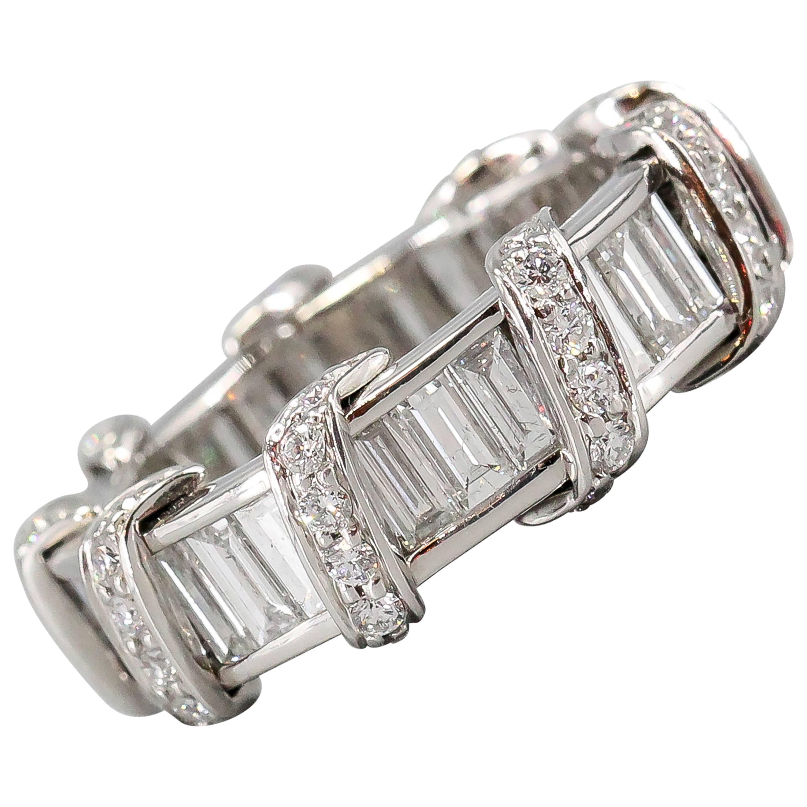 Verdura Diamond Platinum Eternity Band Ring