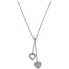 Tiffany Diamond Double Heart Necklace