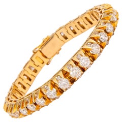 Estate/Vintage Apx 20,05 Karat Diamant-Armband Gelbgold