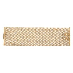 Italienisches Armband aus 18 Karat Gelbgold mit 2,40 Karat Diamanten 