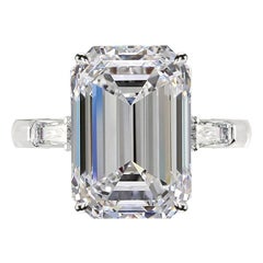 Flawless Clarity GIA Certified 3 Carat Emerald Cut Diamond Ring
