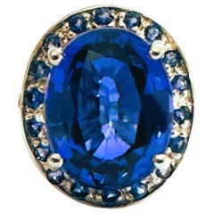New African If 4.0 C1 Deep Blue Sapphire & Royal Blue Sapphire Sterling Ring