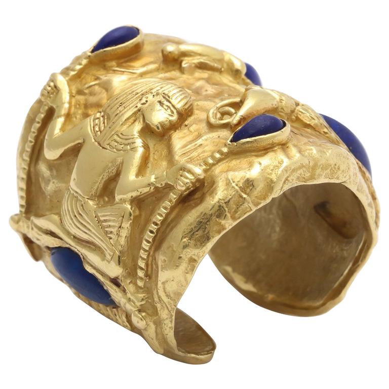 Egyptian Lapis Lazuli Gold Band at 1stDibs egyptian lapis lazuli jewelry, lapis lazuli