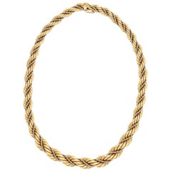 Graduated Two-Color Gold Rope Chain