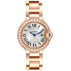 Cartier Ballon Bleu 18K Rose Gold Diamond Small Ladies Watch WE9002Z3