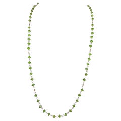 Peridot with 14 Carat Gold Wire-Wrapped Paradizia Necklace