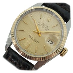 Mens Rolex Oyster Datejust Ref 16013 18k SS Automatic Swiss 1980s RJC176