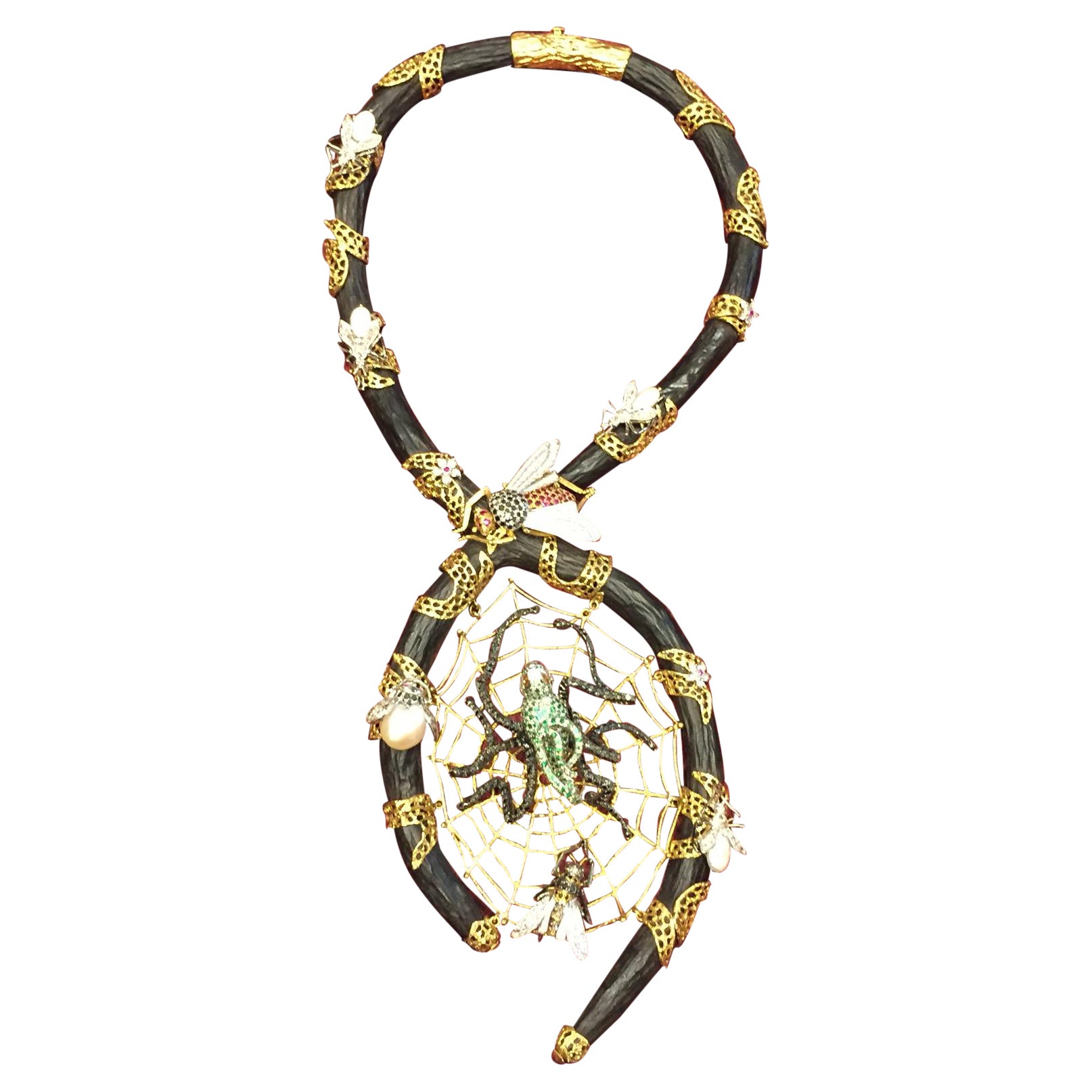 Enchanted Forest Necklace by Andrea Ghelli For Sale