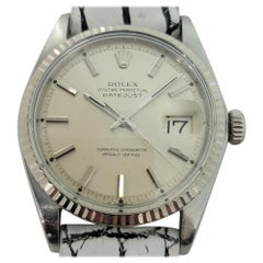 Mens Rolex Oyster Datejust 1601 18k SS Automatic 1960s Swiss Vintage RJC173